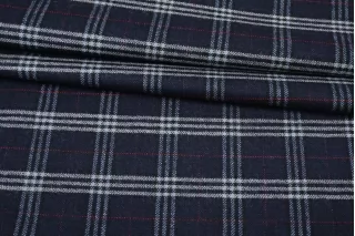 Костюмная шерсть Клетка Тёмно-синяя BL H60/2 FF40 30102518