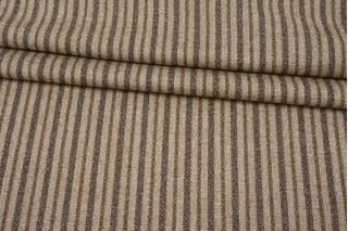 Костюмно-плательная шерсть CERRUTI в полоску бежево-коричневая BL H60/4 jj30 30102524