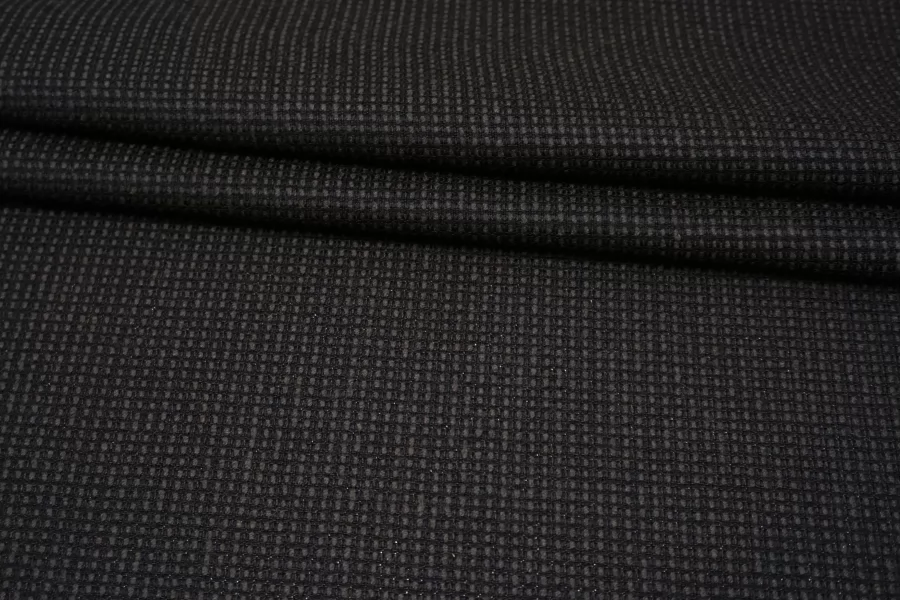 Твид-шанель костюмный шерстяной CERRUTI Чёрно-коричневый BL H68/3 L40 30102532