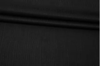 Костюмно-плательная шерсть фактурная Чёрная BNC H59/2 jj40 30102534