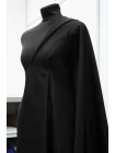 Костюмно-плательная шерсть с вискозой фактурная Чёрная BNC H59/6 jj50 30102536
