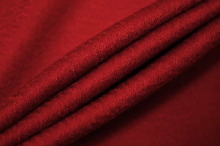 Пальтово-костюмная шерсть с кашемиром Красная BNC H55/3 CC20 30102537