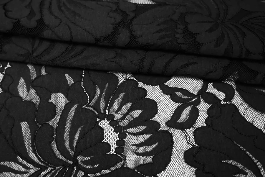 Кружево хлопковое кордовое Чёрное BNC H35 O66 30102547