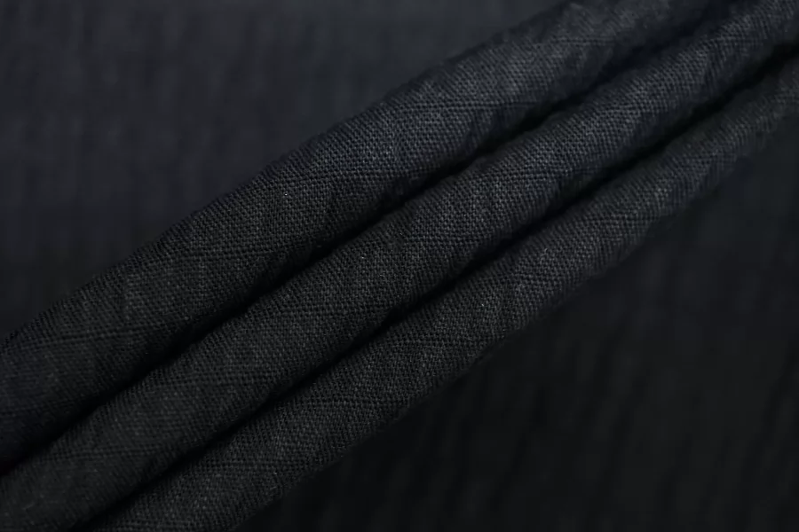 Хлопок рубашечно-плательный сирсакер MAX MARA Чёрный MM H7 B10 3102550