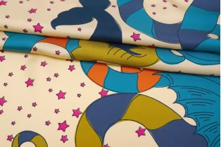 Шёлковый твил ЦЕНА ЗА КУПОН 94 см MAX MARA Морские коньки MM FF44 3102560