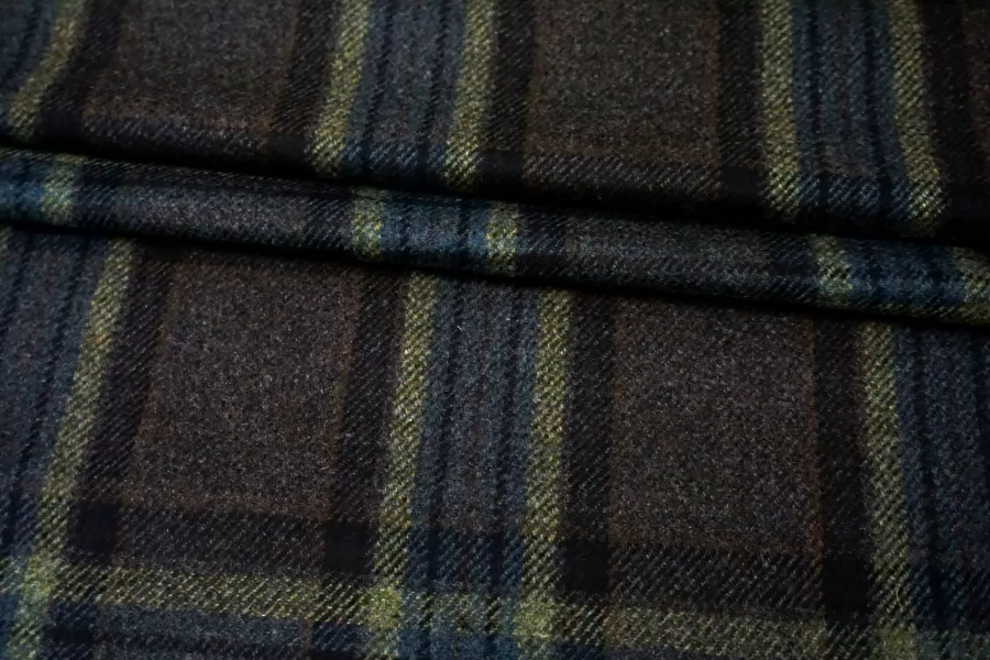 Твид шерстяной костюмный CERRUTI Клетка BL H60/1 FF40 30102509