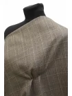 Костюмная шерсть в клетку Серо-коричневая BRS H62 HH40 12082539