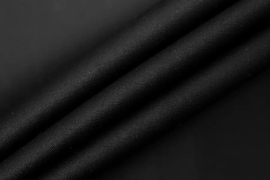 Плащевый хлопок с накатом Черный BRS H53/1 KK70 12082541