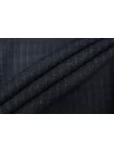 Плательно-костюмная шерсть в полоску Тёмно-синяя BRS H60/4 ii70 12082570