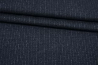 Плательно-костюмная щерсть в полоску Тёмно-синяя BRS H60/4 ii70 12082570