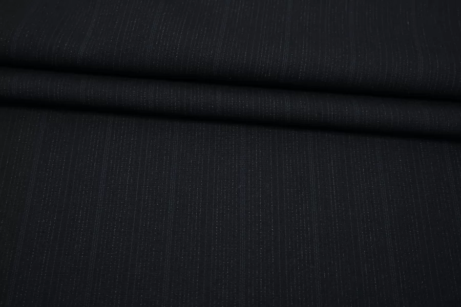 Костюмная поливискоза Черная в полоску BRS H64 F50 12082577