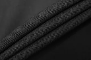 Костюмно-плательная шерсть-стрейч Чёрная BRS H61/4 ii70 12082578