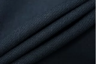 Костюмная шерсть с мохером Тёмно-синяя BRS H59/5 ii50 12082582