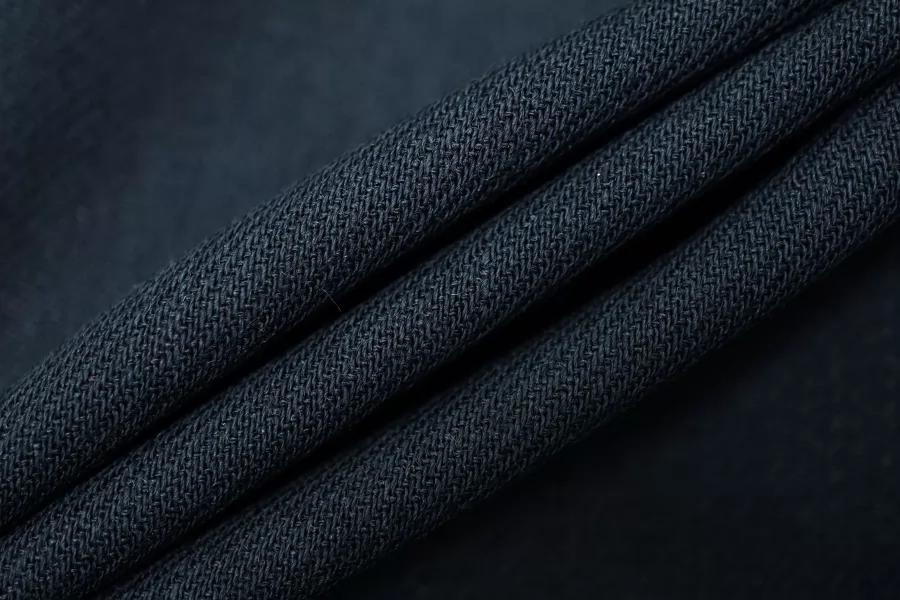 Костюмная шерсть с мохером Тёмно-синяя BRS H59/5 ii50 12082582