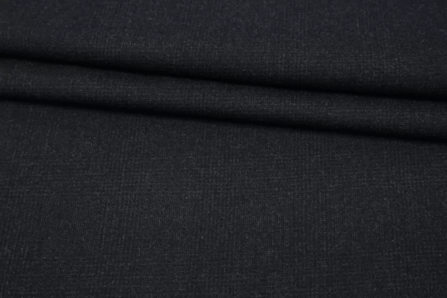 Фланель шерстяная плательно-костюмная Чёрно-серая в клетку BRS H59/6 ii70 13082512