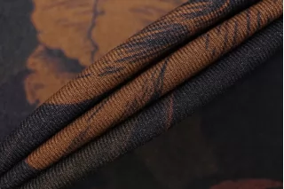 Вискоза твиловая плательная Чёрно-коричневая IDT H00 FF66 17062503