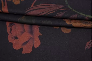 Вискоза твиловая плательная Чёрно-коричневая IDT H00 FF66 17062503