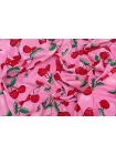 Трикотаж хлопковый Вишня на розовом Chiara Ferragni TRC H41/5 Q10 18072501