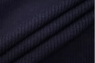 Трикотаж кашкорсе шерстяной с хлопком Синий TRC H49/1 W60 18072548