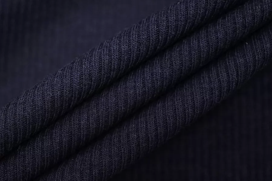 Трикотаж кашкорсе шерстяной с хлопком Синий TRC H49/1 W60 18072548