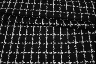 Твид шанель шерстяной с люрексом BALMAIN Черно-белый TRC H68/5 ЕЕ30 18072549