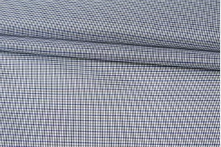 Подкладочная вискоза в клетку Бело-чёрно-синяя SF H50/8 U44 20062514