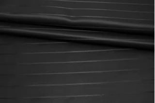 Подкладочная вискоза жаккардовая в полоску Чёрная SF H50/9 U66 20062547