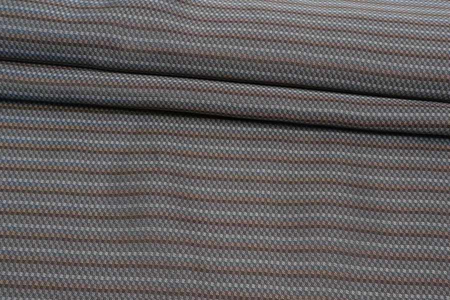 Подкладочная вискоза жаккардовая Серо-чёрно-голубая SF H50/4 U66 20062554