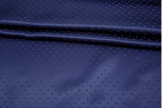Подкладочная вискоза жаккардовая Тёмно-синие звёздочки SF H50/8 U40 21062519