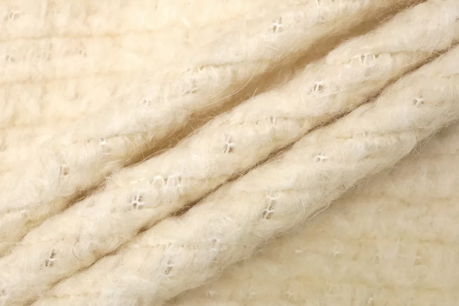 Фактурный шерстяной трикотаж MAX MARA Сливочный MM H49 EE50 30092507