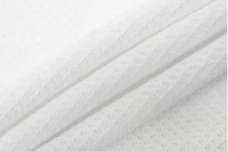 Трикотаж хлопковый фактурный Белый KZ H00 FF55 7052535