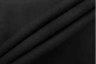 Костюмно-плательная шерсть би-стрейч Чёрная BRS H63/1 G60 1102583
