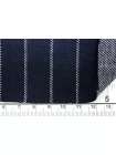 Трикотаж хлопковый с кашемиром и шёлком MAX MARA Тёмно-синий в белую полоску MM H41/4 X40 1102597