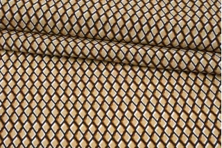 Вискоза креповая плательная Геометрия чёрно-бежевая SMF H21/7 H70 15052501