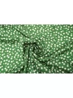 Атласная вискоза плательно-блузочная в Горошек на зелёном SMF H21/5 H50 15052504