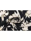 Вискоза креповая плательная Цветы на чёрном SMF H21 H60 15052512
