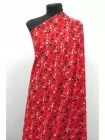 Вискоза креповая плательная Цветы на красно-розовом SMF H21/13 H70 15052515