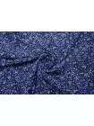 Вискоза креповая плательная Цветы на тёмно-синем SMF H21/13 i20 15052516