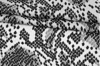 Шёлк с вискозой плательно-блузочный Чёрно-белая рептилия SMF H31 N60 15052521