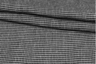 Лён костюмный Клетка Черно-белый IDT H16/2 B00 16072503