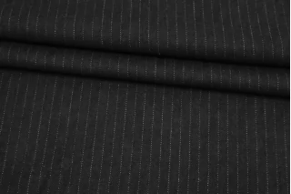 Костюмная поливискоза Чёрная в полоску IDT H64 F70  17062506