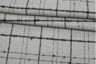 Поливискоза костюмная серая в клетку IDT H64 F50  17062535