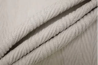 Лён с вискозой фактурный костюмно-плательный Светлый серо-бежевый в ёлочку BL H15 AA40 18032540