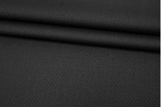 Плательно-костюмная шерсть жаккардовая тонкая Черная BNC H59/6 JJ60 21052522