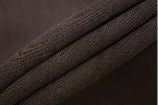 Креп шерстяной костюмно-плательный с вискозой Тёмно-коричневый BNC H59/2 HH40 21052523