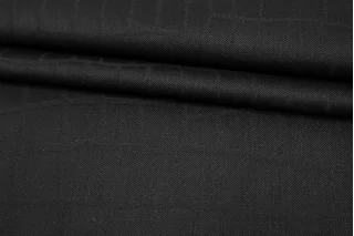Плательно-костюмная шерсть жаккардовая тонкая Черная BNC H59/6 ii70 21052530