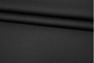 Костюмная шерстяная фланель в полоску Чёрно-синяя BNC H60/4 JJ50 21052532