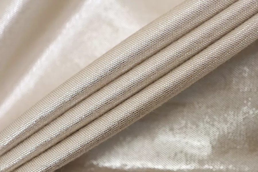 Хлопок с люрексом рубашечно-плательный Светло-бежевый FRM H34/4 C10 29062545