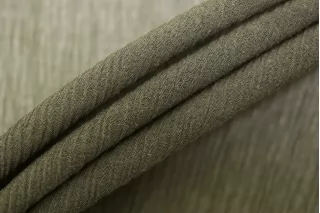 Хлопок с шелком рубашечный крепон Зеленый хаки FRM H33 O10 29062558