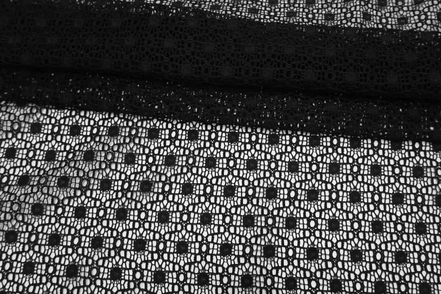 Гипюр стрейч Черный FRM H35 F55 29062559